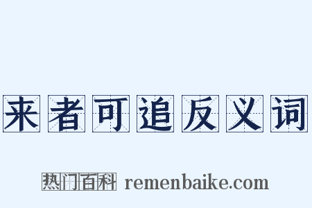 来者可追反义词是什么意思的图片